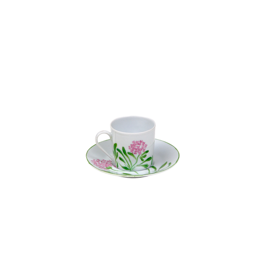 Limoges Hand-Painted Porcelain Lilac Espresso Cup