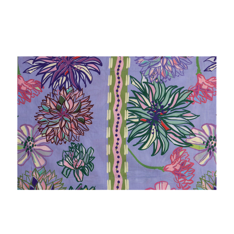 Set of 2 Flower Fields Lilac Linen Placemats