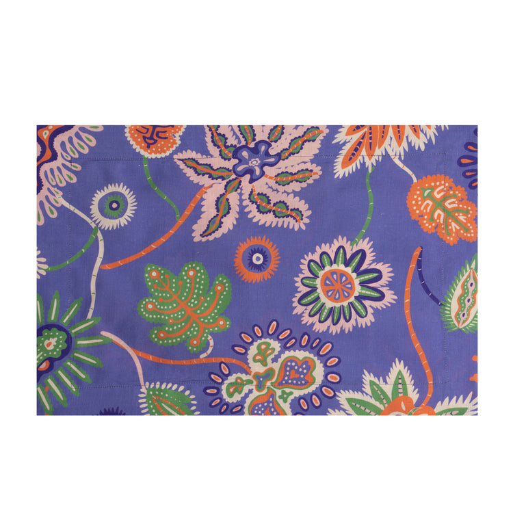 Set of 2 Mystical Garden Purple Linen Placemats