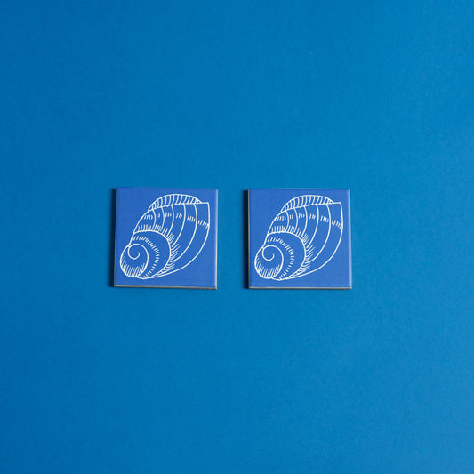 Set of 4 Crini & Sophia Porcelain Coasters