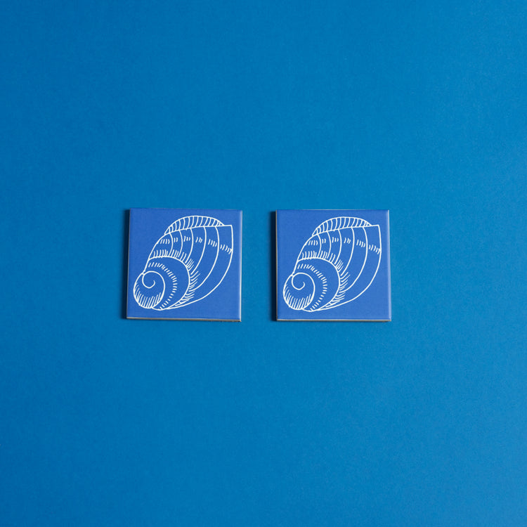 Set of 4 Crini & Sophia Porcelain Coasters