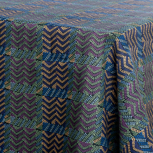 Stardust Blue Linen Tablecloth