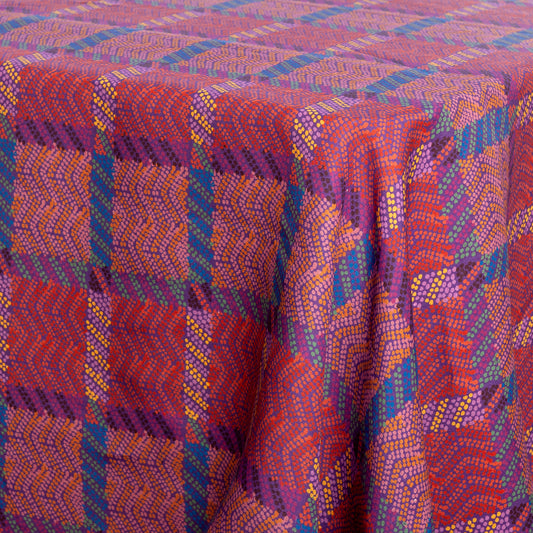 Stardust Red Linen Tablecloth