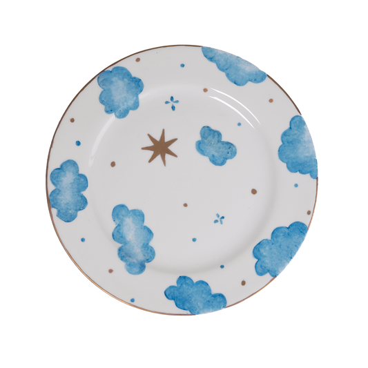 Celestial Limoges Hand-Painted Charger Plate