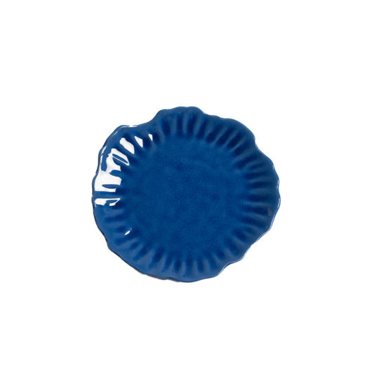 Blue Flower Handmade Dessert Plate