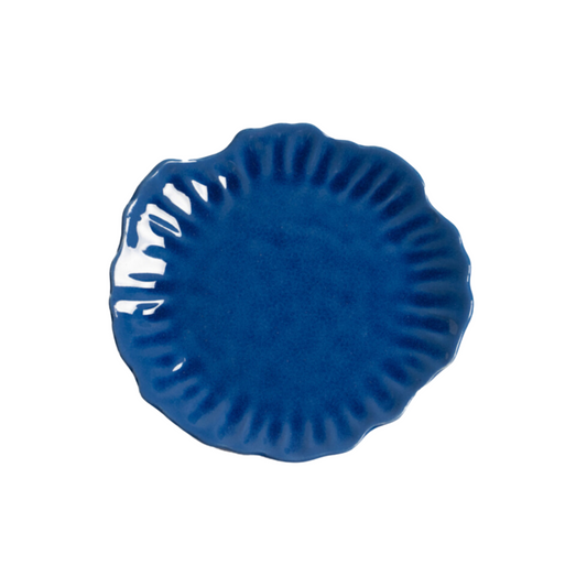 Blue Flower Handmade Salad Plate