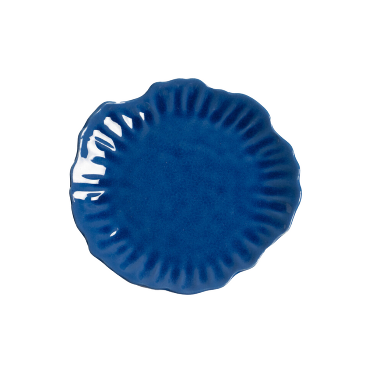 Blue Flower Handmade Salad Plate