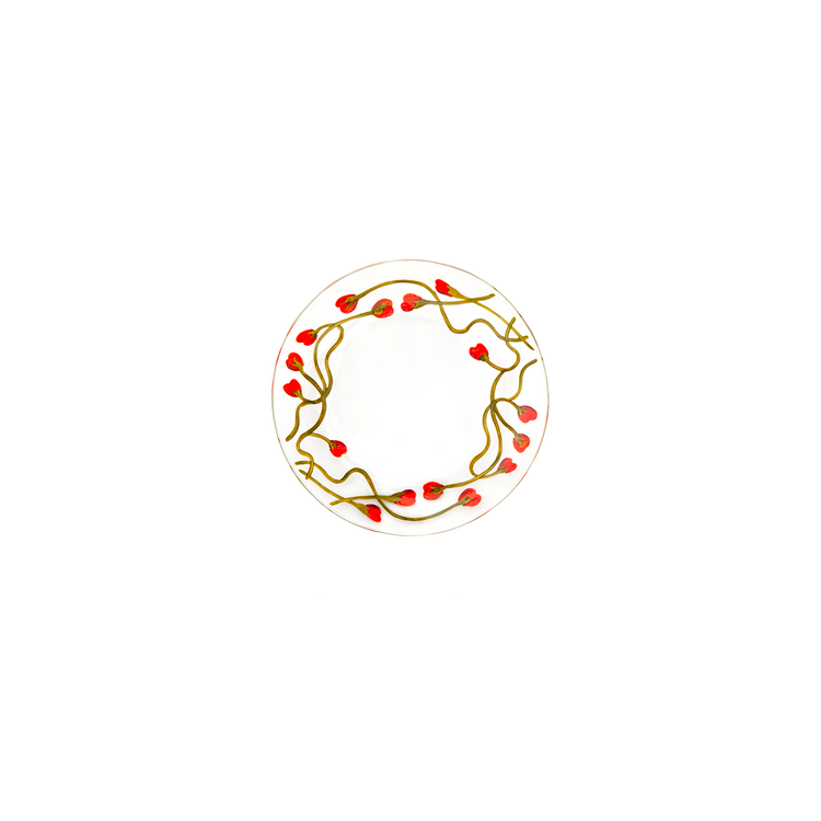 Crini & Sophia for Cabana Hand-Painted Poppy Bread Plate