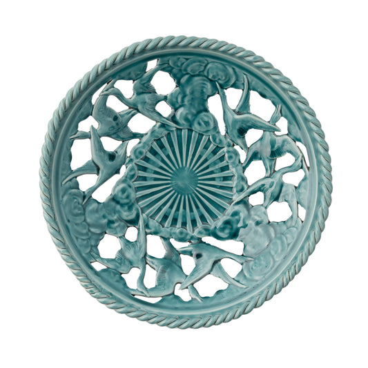 Ciel Ceramic Basket with birds