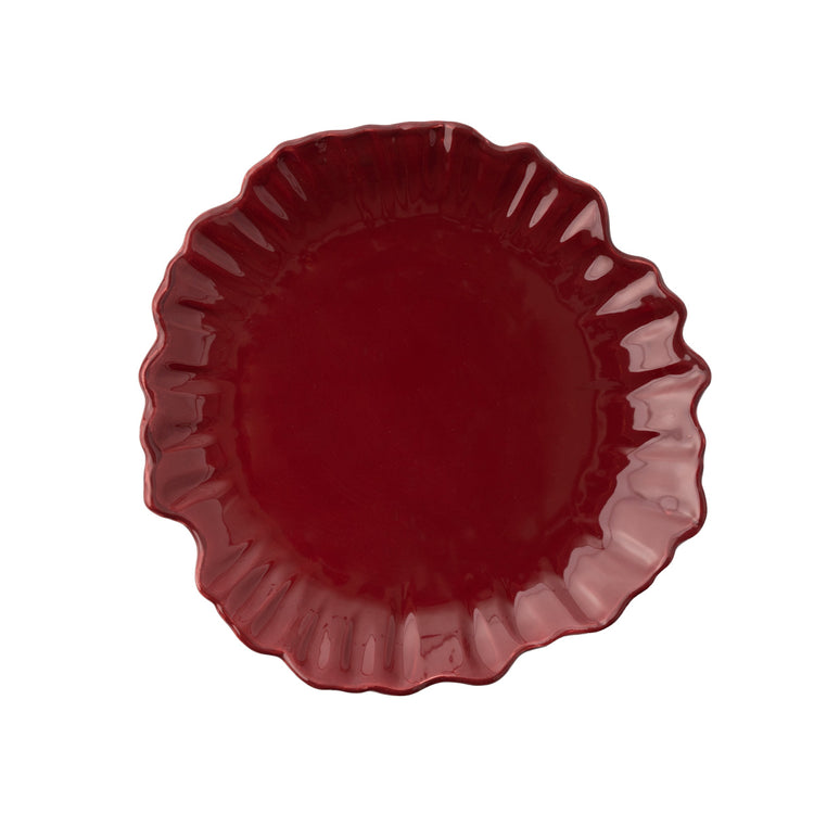 Bordeaux Flower Handmade Dinner Plate