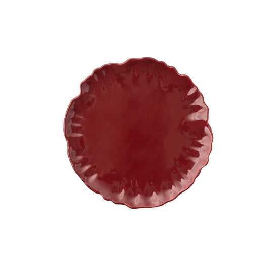 Bordeaux Flower Handmade Salad Plate