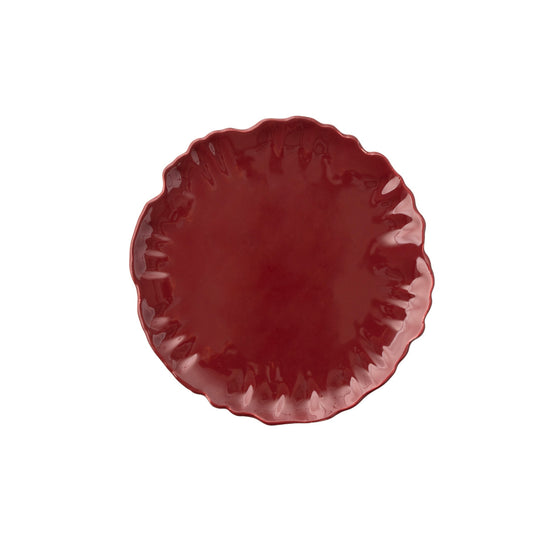 Bordeaux Flower Handmade Salad Plate