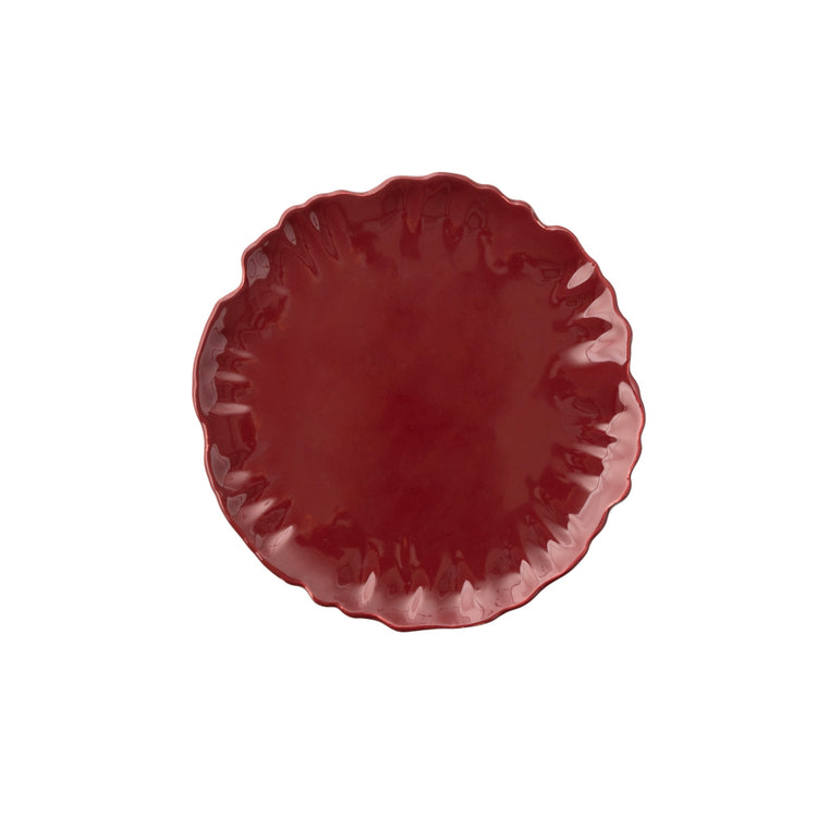 Bordeaux Flower Handmade Salad Plate