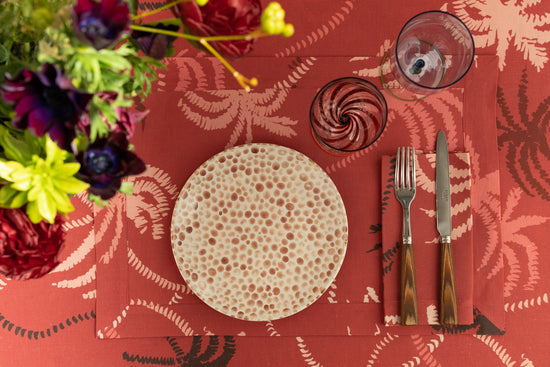 Hand-painted Red Dots Porcelain Plate