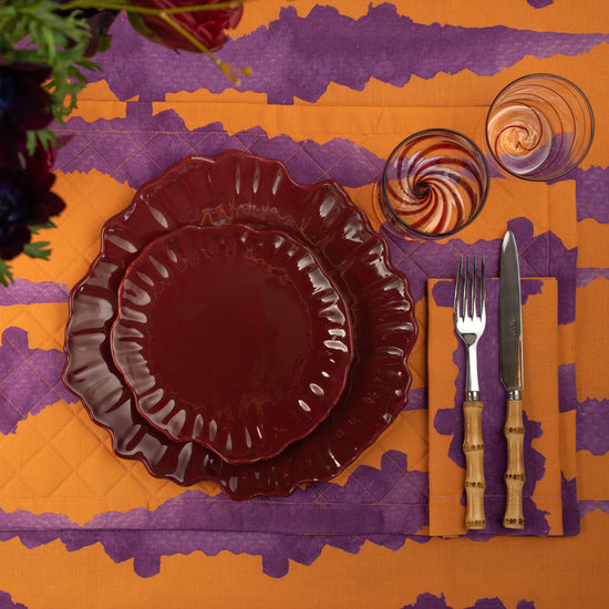 Orange Tie-Dye Linen Napkin