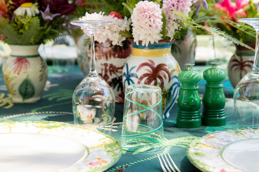 Teal Murano Tumbler Glass