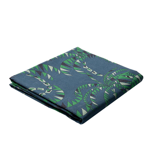 Blue Palm Trees Linen Tablecloth