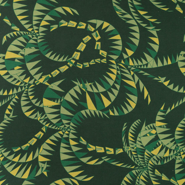 Set of 2 Palm Trees Dark Green Linen Quilted Placemats