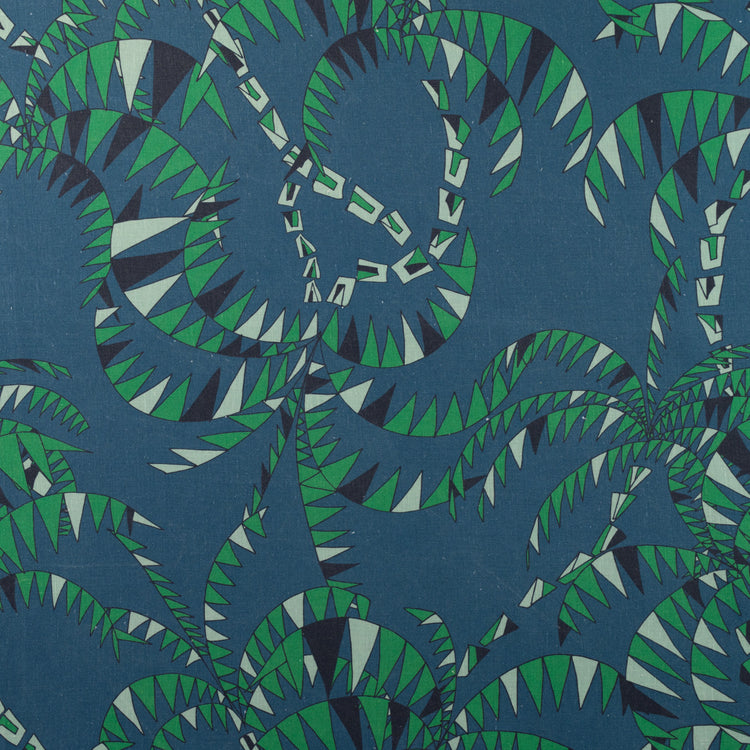 Blue Palm Trees Linen Tablecloth