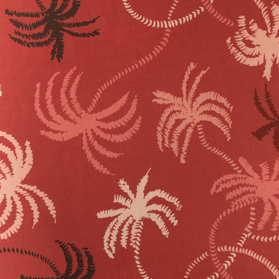 Red Palm Trees Linen Tablecloth