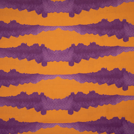 Orange Tie-Dye Linen Tablecloth