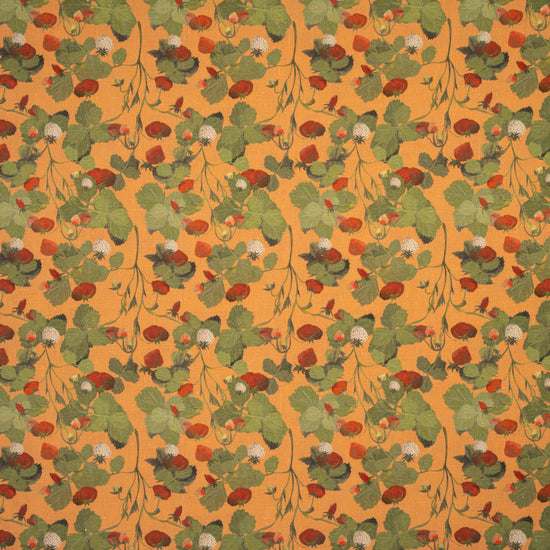 Orange Strawberries Linen Tablecloth