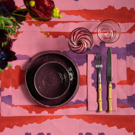 Pink Tie-Dye Linen Napkin