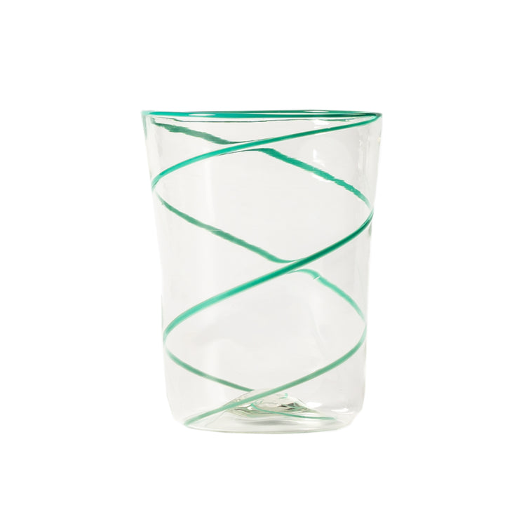 Teal Murano Tumbler Glass