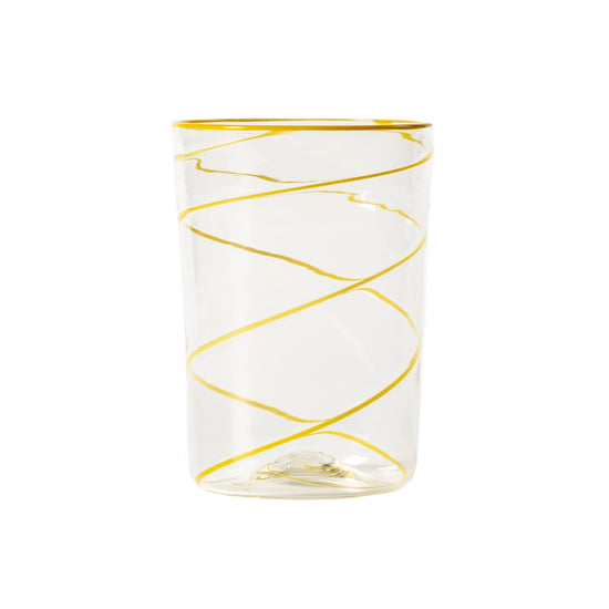 Yellow Murano Tumbler Glass