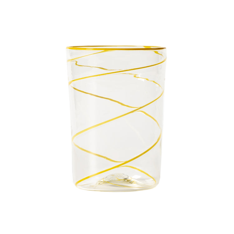 Yellow Murano Tumbler Glass