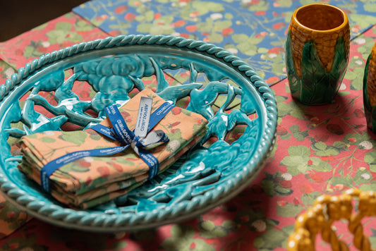 Ciel Ceramic Basket with birds