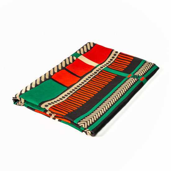 Green Stamps Linen Tablecloth