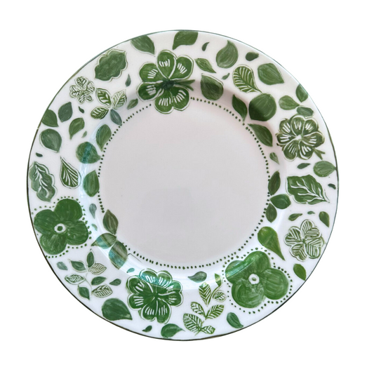 Botanical Limoges Hand-Painted Dinner Plate