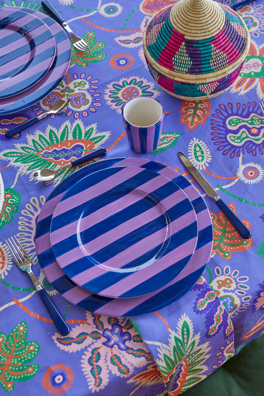 Striped Purple Charger Plate