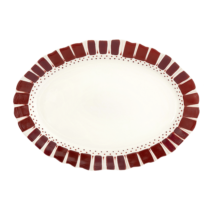 Bordeaux Pomegranates Hand-painted Ceramic Platter