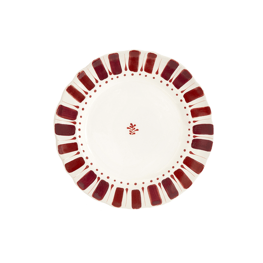 Bordeaux Pomegranates Hand-painted Ceramic Dessert Plate