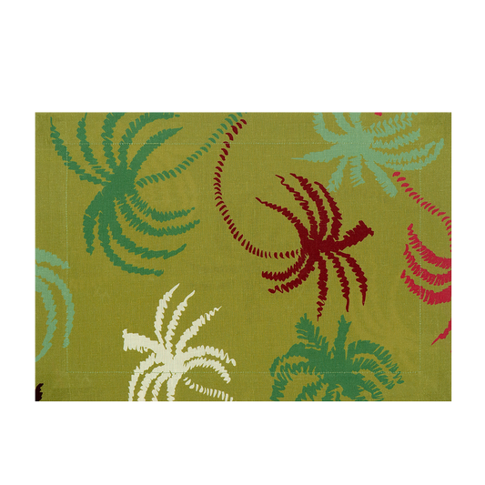 crini-and-sophia-linen-placemat-reve-tropical-olive-green