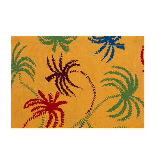 crini-and-sophia-linen-placemat-reve-tropical-mustard-yellow