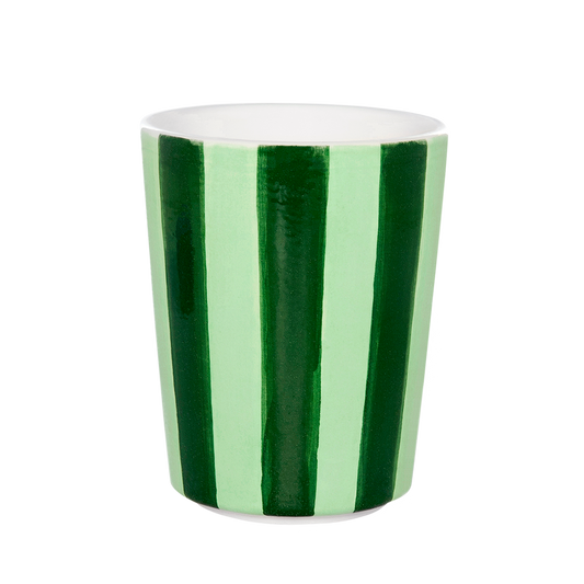 Green Hand-Painted Ceramic Cup