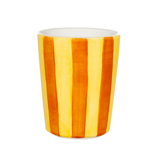 Yellow Hand-Painted Ceramic Cup