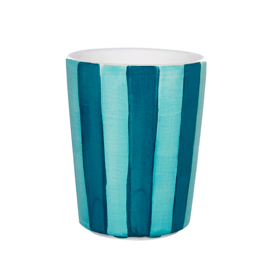 Sky Blue Hand-Painted Ceramic Cup