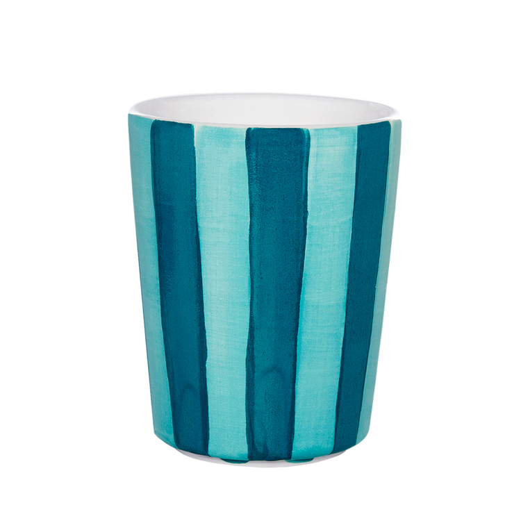 Sky Blue Hand-Painted Ceramic Cup