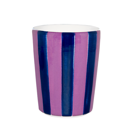 Purple Hand-Painted Ceramic Cup