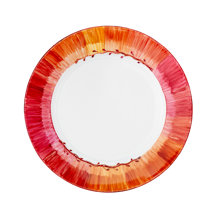 Tie-Dye Limoges Hand-Painted Charger Plate