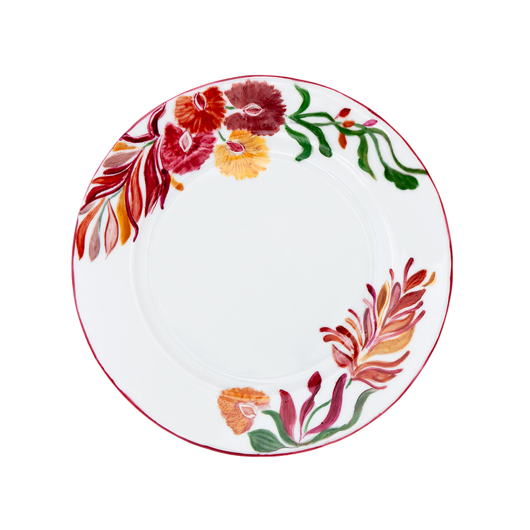 Tie-Dye Limoges Hand-Painted Dessert Plate