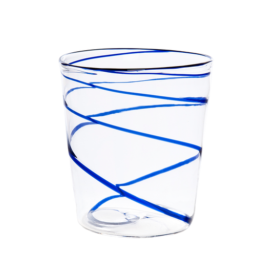 Blue Borosilicate Tumbler Glass