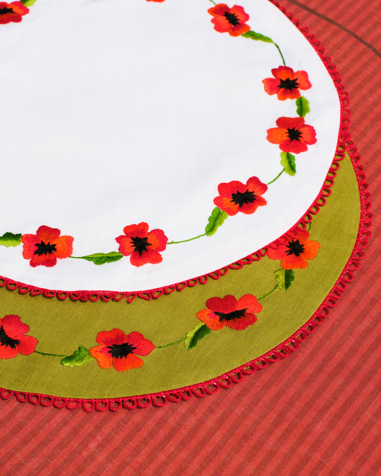 Crini & Sophia Poppy Green Placemat