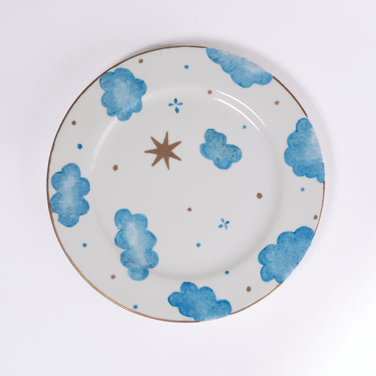 Celestial Limoges Hand-Painted Charger Plate