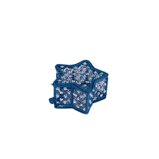 Star Handwoven Blue & Silver Small Box