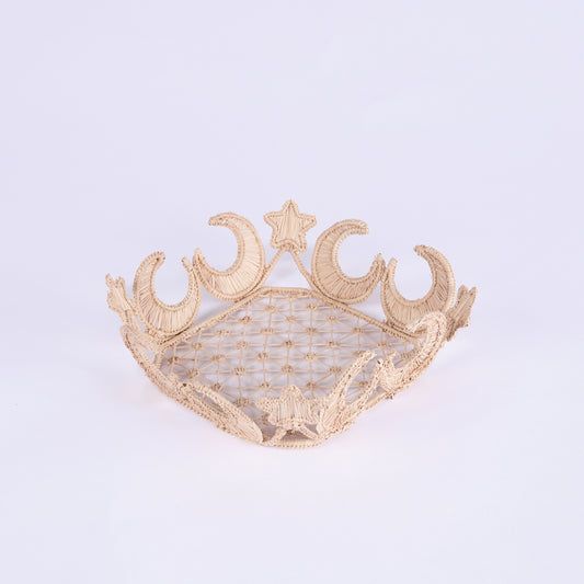 Moon Handwoven Natural Square Basket